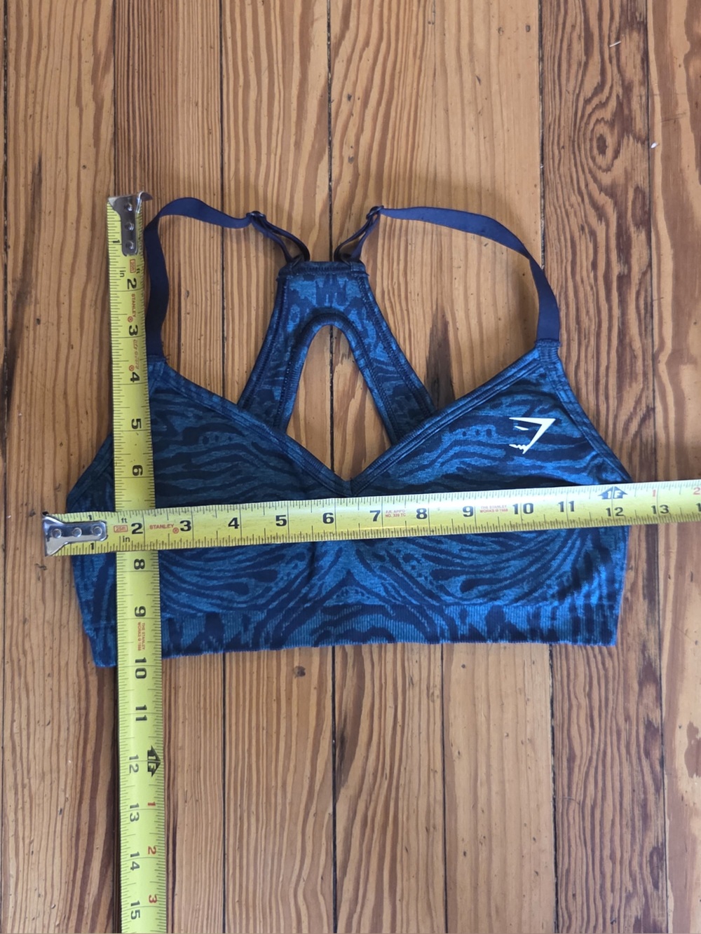 Gymshark Electric Blue Zebra Print Sports Bra & Leggings Set - Picture 6 of 11